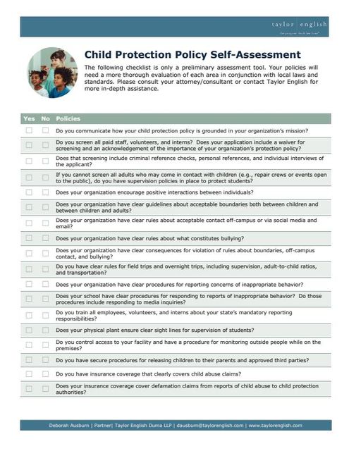 Reviewing Child Protection Policies